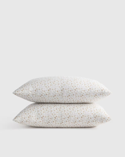 Organic Crisp Percale Floral Sham Set - US 8576