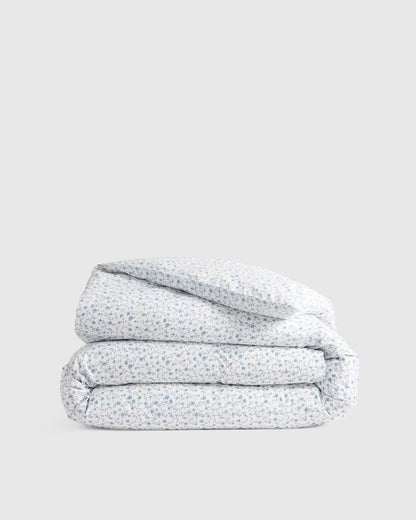 Organic Crisp Percale Floral Duvet Cover - US 7525