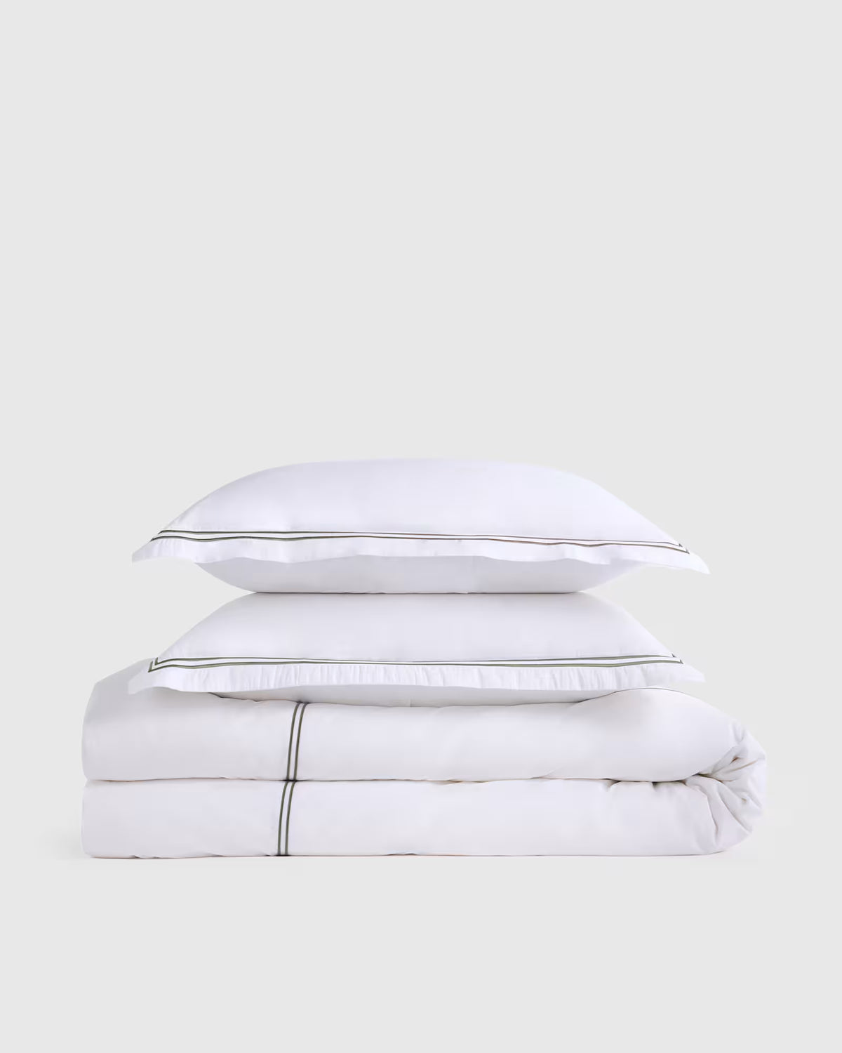 Organic Crisp Percale Embellished Duvet Cover Set - US 2244