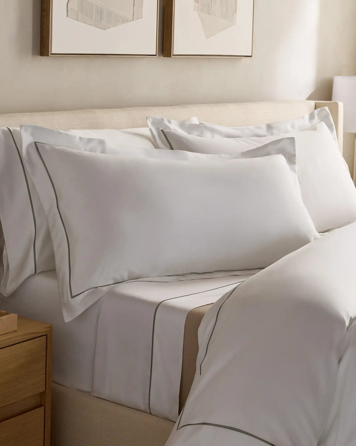 Signature Giza Cotton Sateen Embroidered Sham Set - US 3146