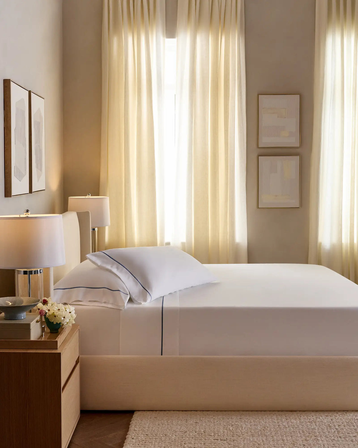Signature Giza Cotton Sateen Embroidered Sheet Set - US 7978