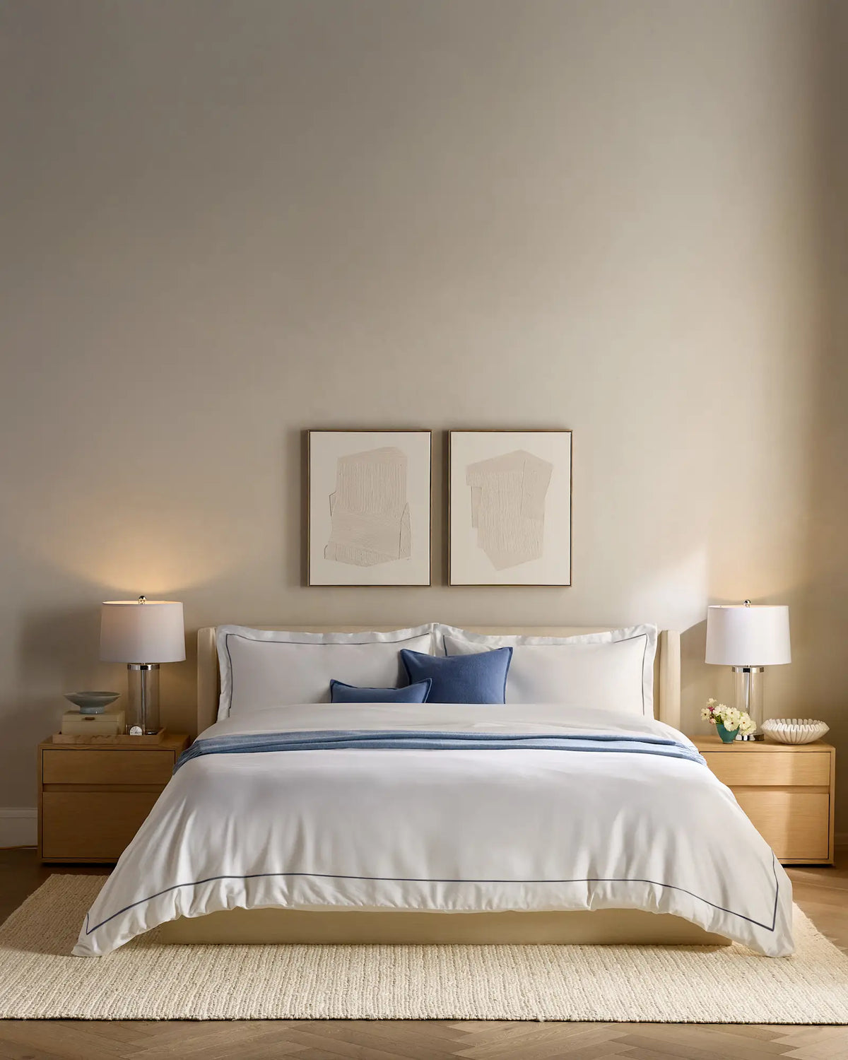 Signature Giza Cotton Sateen Embroidered Sham Set - US 2349