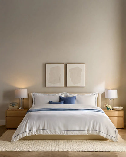 Signature Giza Cotton Sateen Embroidered Sham Set - US 2349