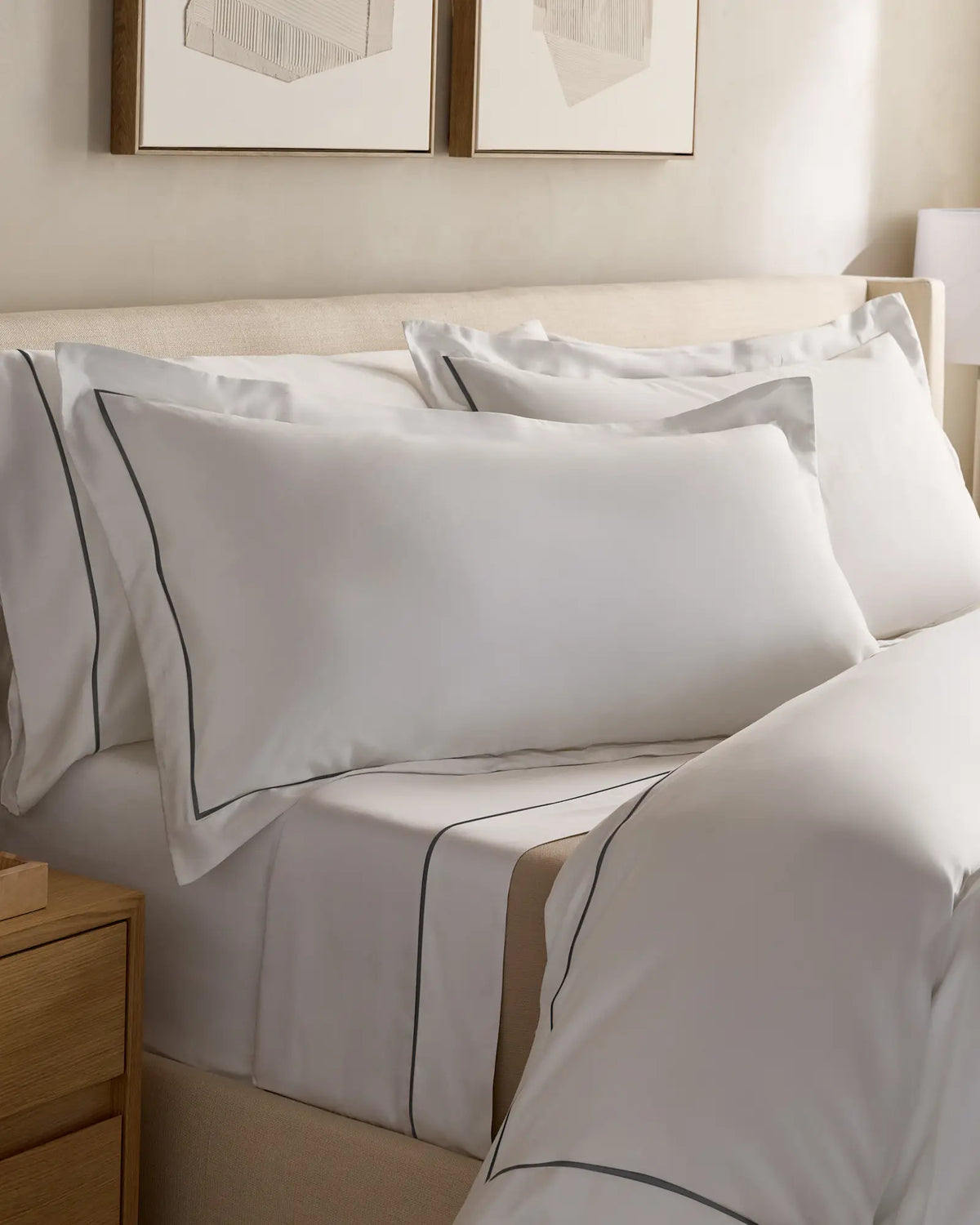 Signature Giza Cotton Sateen Embroidered Sham Set - US 2349