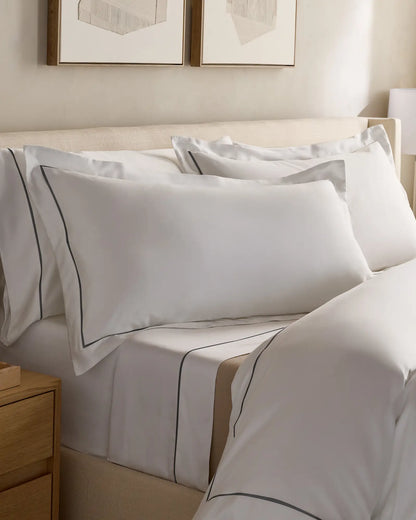 Signature Giza Cotton Sateen Embroidered Sham Set - US 2349