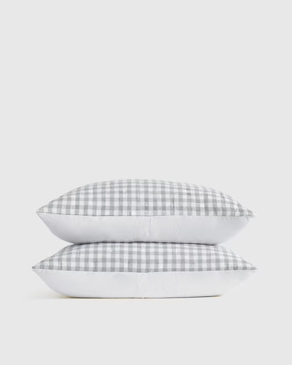 European Linen Patterned Quilted Sham Set - US 7820