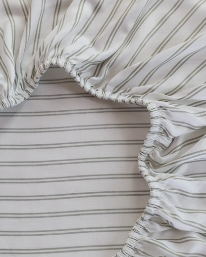 Bamboo Stripe Fitted Sheet Set - US 7172