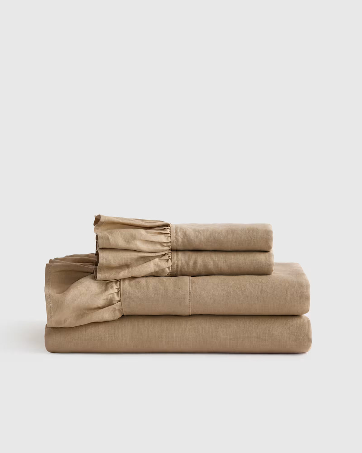 European Linen Ruffle Sheet Set - US 9566