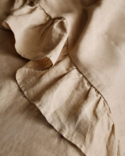 European Linen Ruffle Pillowcase Set - US 3989