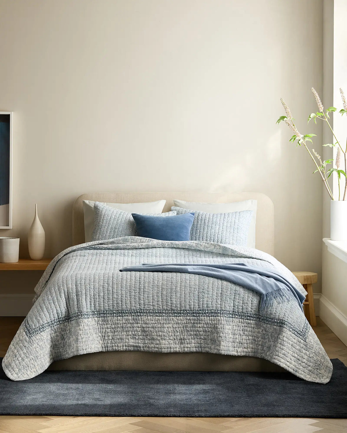 Organic Cotton Block Print Quilt Set - US 9397