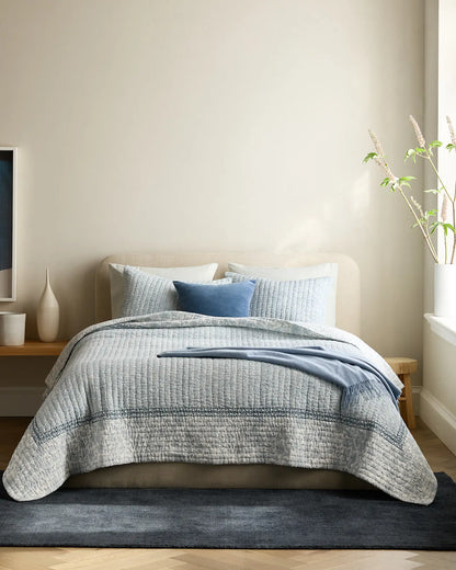 Organic Cotton Block Print Quilt Set - US 9397