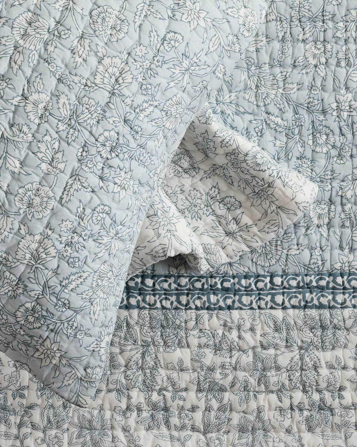 Organic Cotton Block Print Quilt Set - US 9397