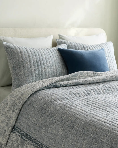 Organic Cotton Block Print Quilt Set - US 9397