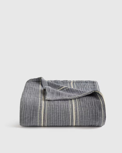Organic Cotton Gauze Stripe Blanket - US 8037