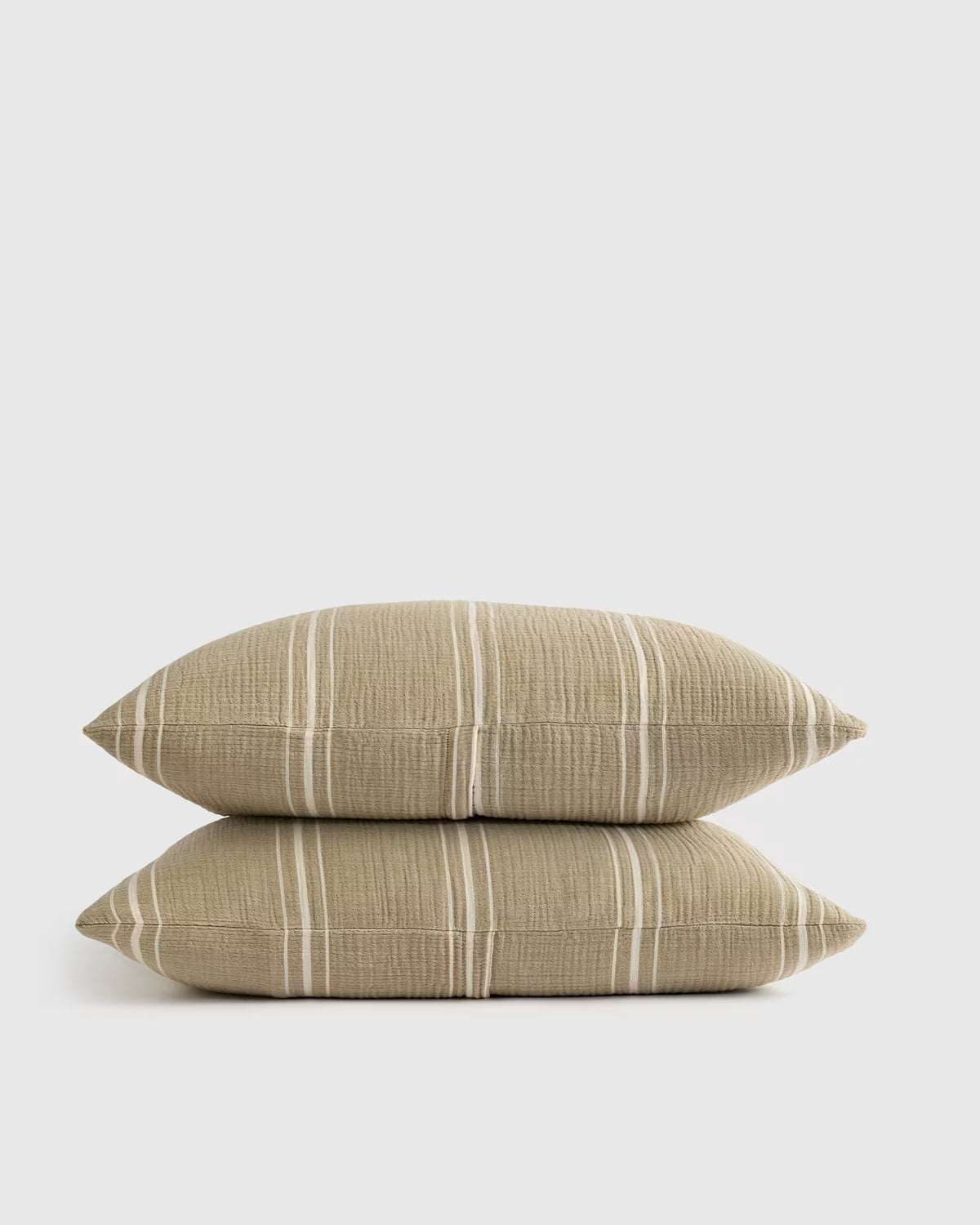 Organic Cotton Gauze Stripe Sham Set - US 6427
