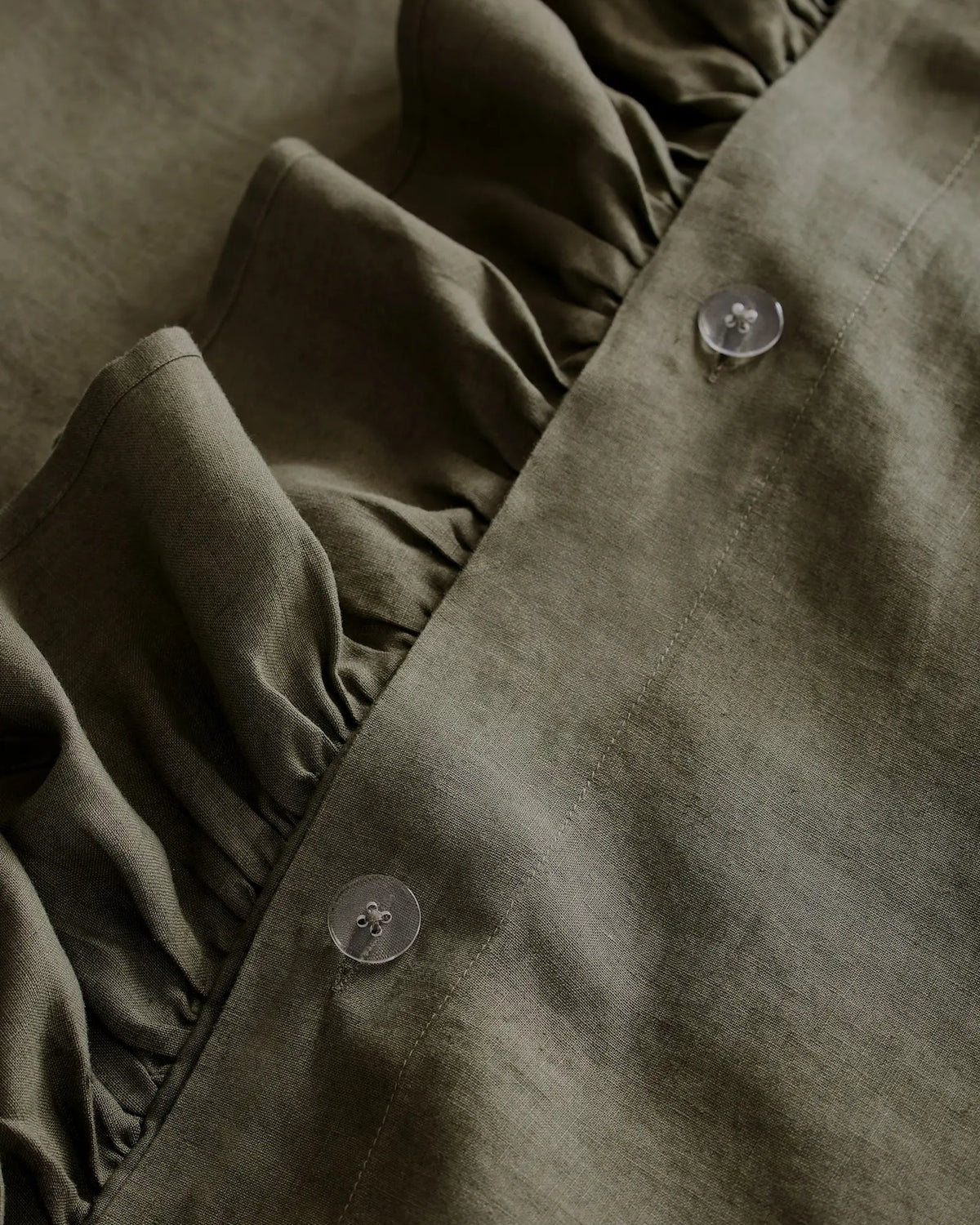 European Linen Ruffle Duvet Cover Set - US 0643