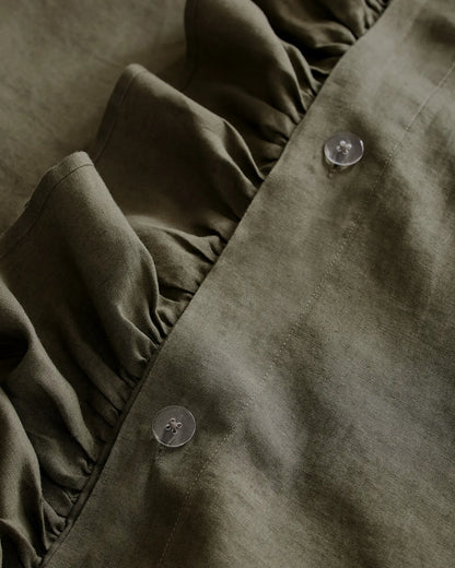 European Linen Ruffle Duvet Cover Set - US 0643