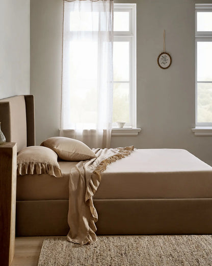 European Linen Ruffle Sheet Set - US 9566