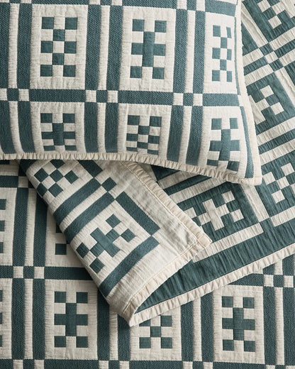 Organic Cotton Jacquard Geo Coverlet - US 4542