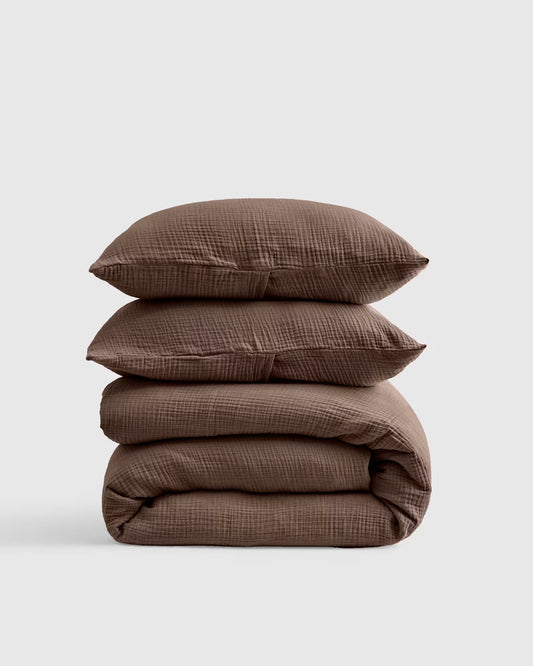Organic Cotton Gauze Duvet Cover Set - US 0158