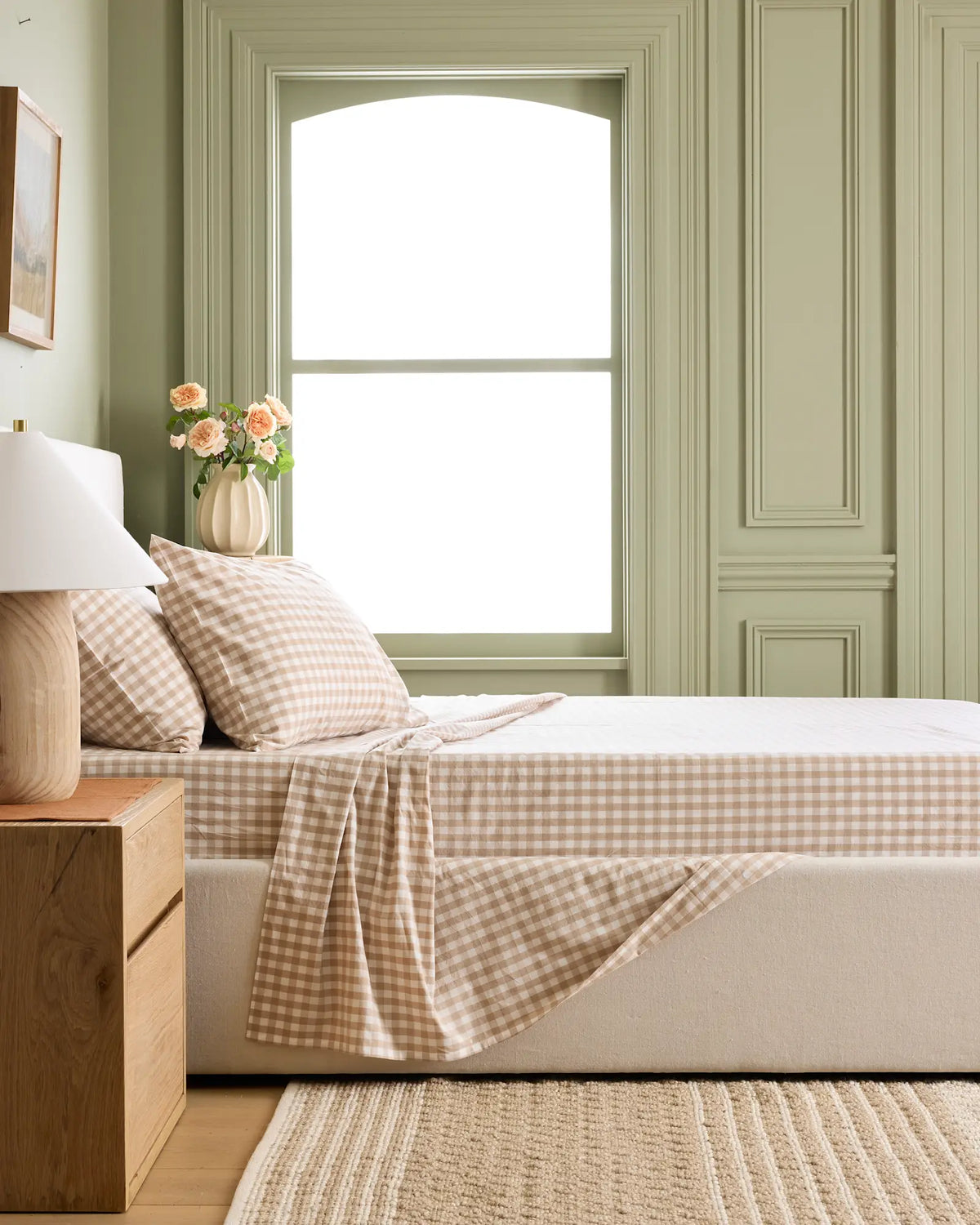 Organic Crisp Percale Gingham Pillowcase Set - US 0669