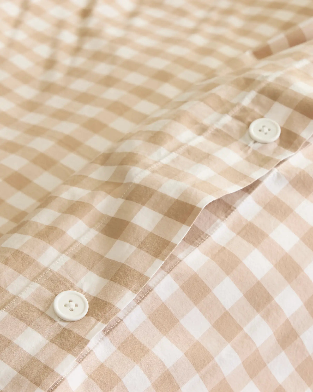 Organic Crisp Percale Gingham Duvet Cover - US 6134
