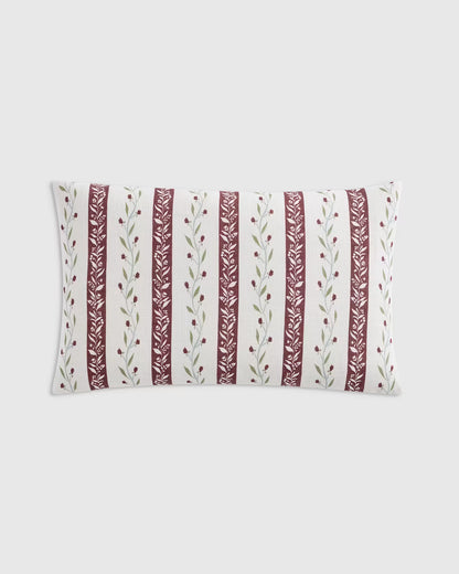 Floral Vine Cotton Pillow Cover - US 8586