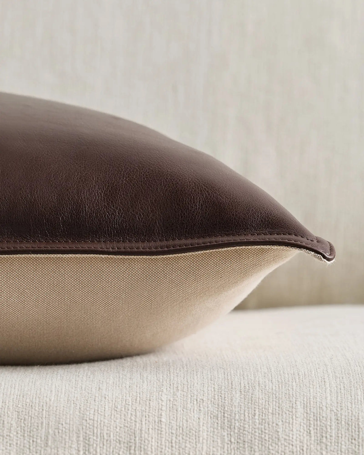 Pieced Leather Pillow Cover - US 7196