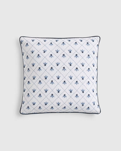 Embroidered Floral Cotton Pillow Cover - US 5650