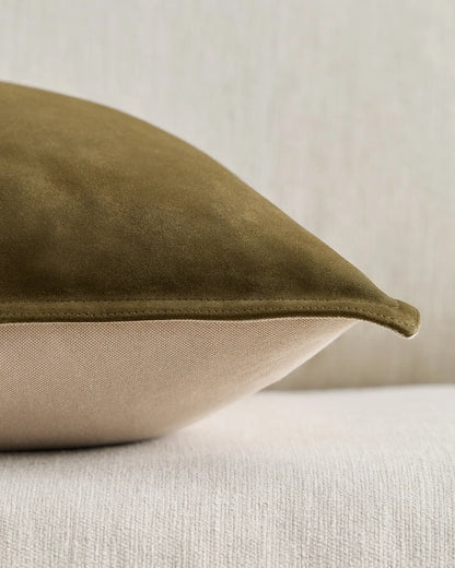 Pieced Suede Pillow Cover - US 8825
