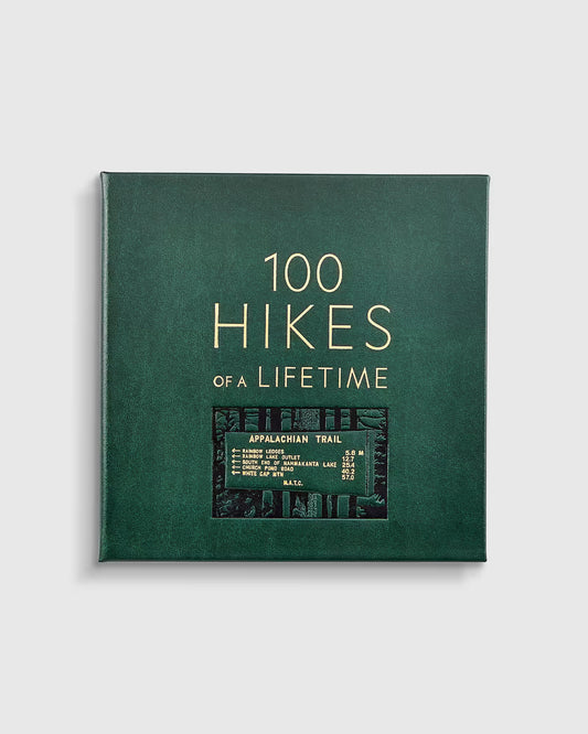 100 Hikes of a Lifetime Leather Bound Book - US 7845
