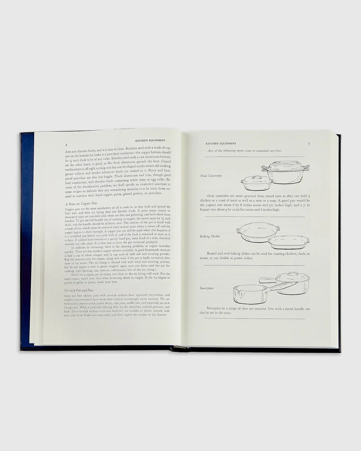 Julia Child Mastering the Art of French Cooking Navy Leather Bound Book - US 2860