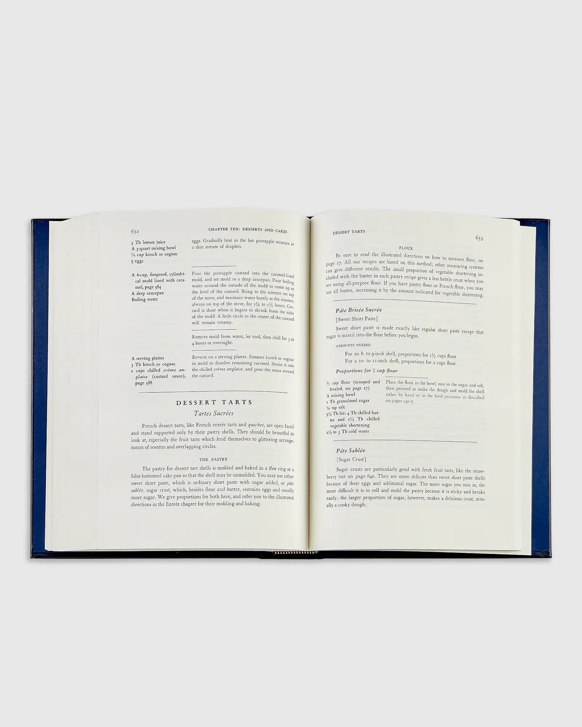 Julia Child Mastering the Art of French Cooking Navy Leather Bound Book - US 2860