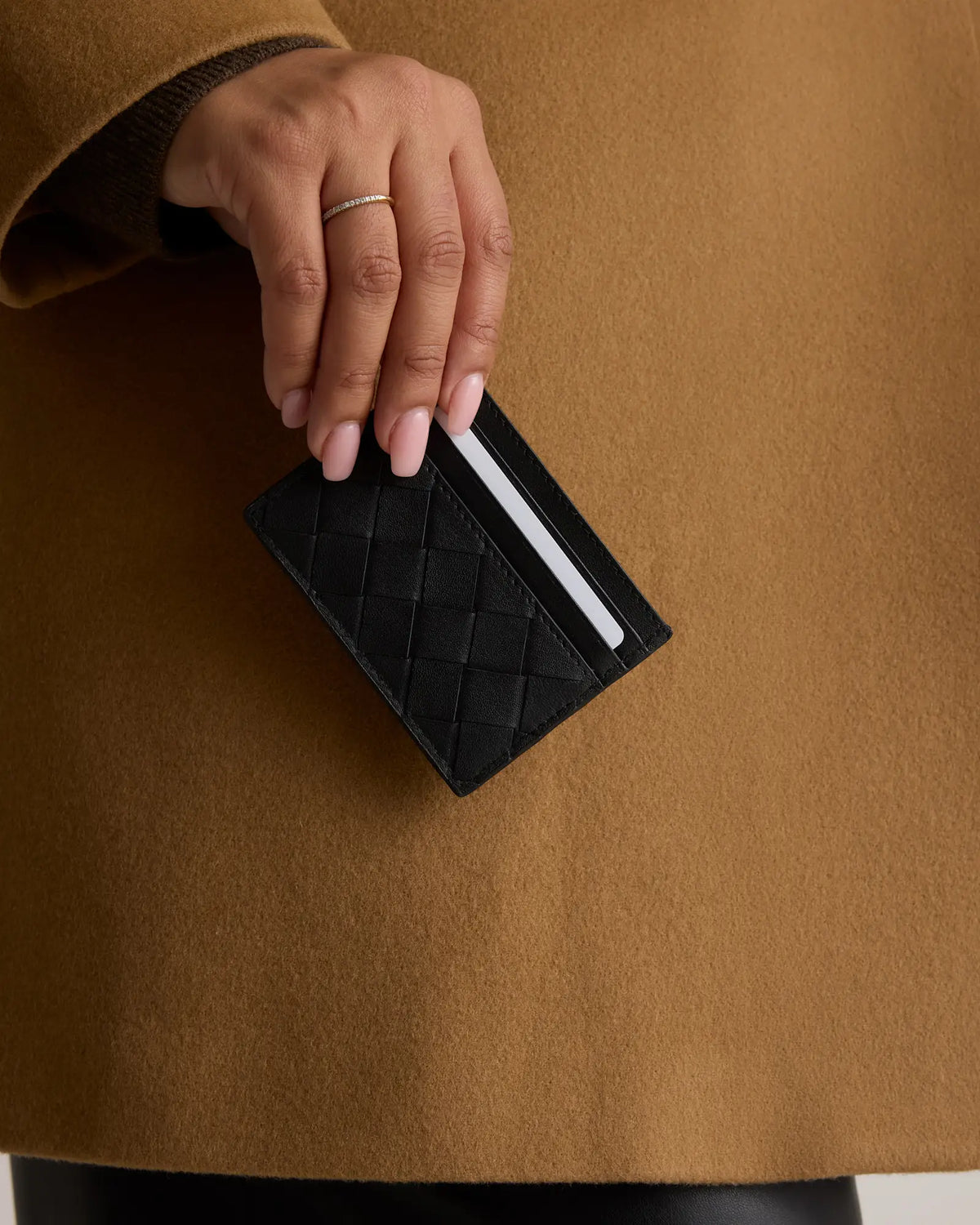 Italian Handwoven Leather Small Card Case - US 0921