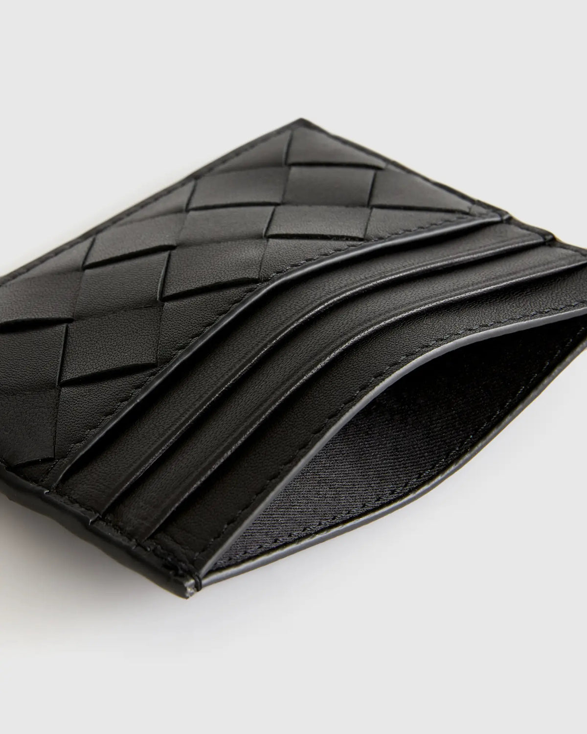 Italian Handwoven Leather Small Card Case - US 0921