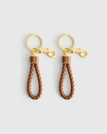 Italian Leather Braided Key Ring (2-Pack) - US 7800