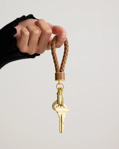 Italian Leather Braided Key Ring (2-Pack) - US 7800