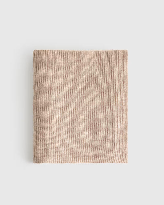 Ribbed Knit Cashmere Throw - US 2307