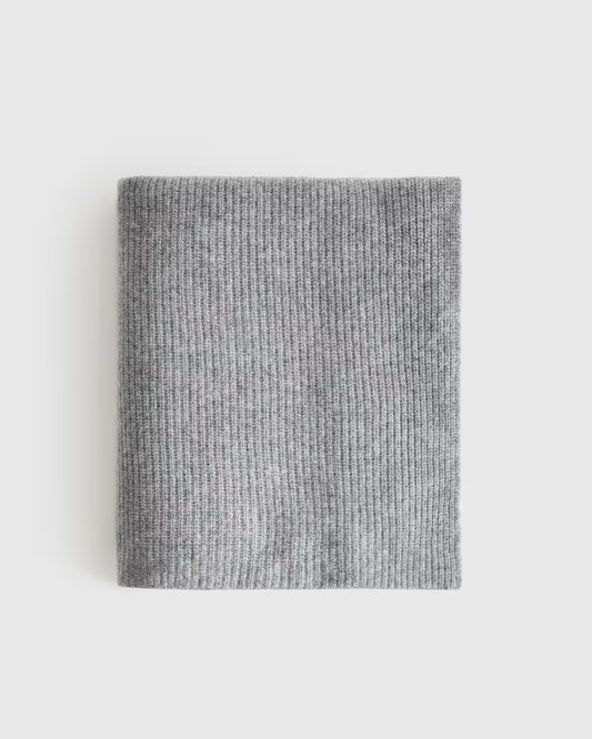 Ribbed Knit Cashmere Throw - US 5454