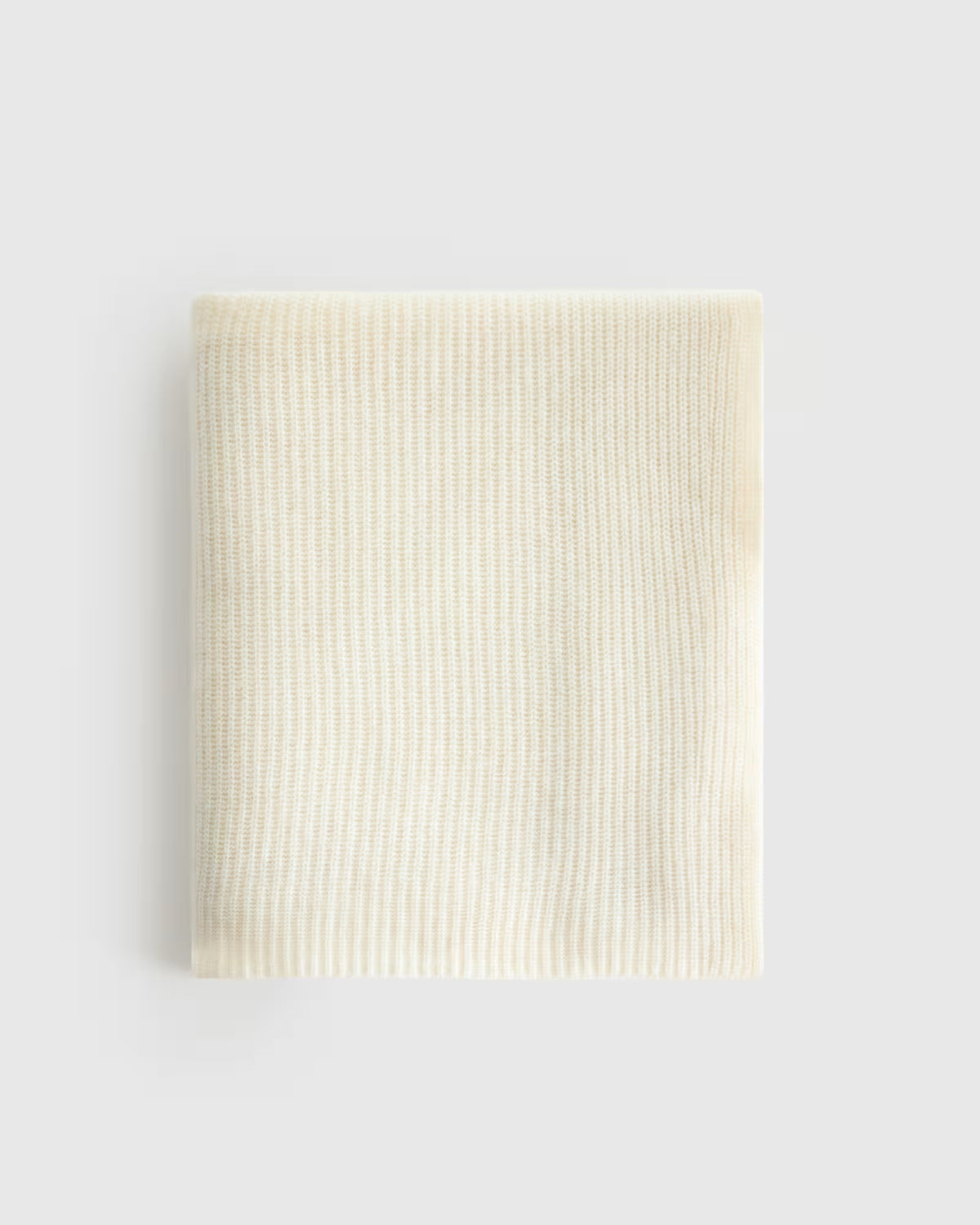 Ribbed Knit Cashmere Throw - US 0574