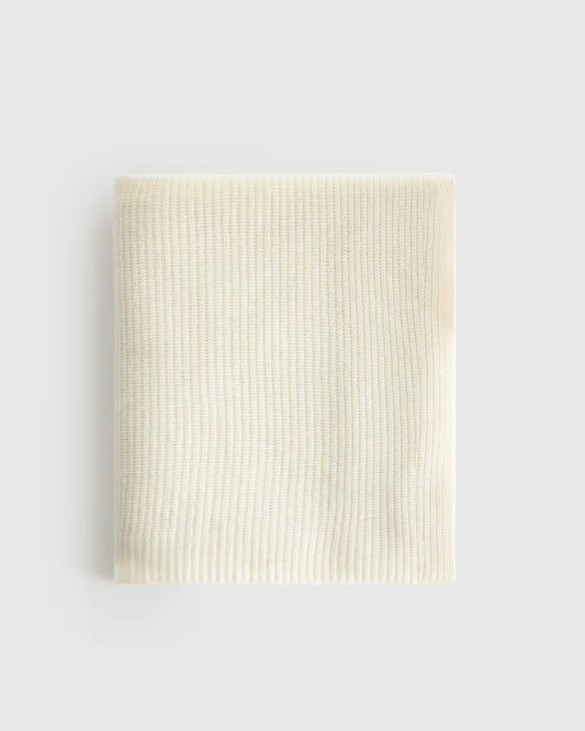 Ribbed Knit Cashmere Throw - US 0574