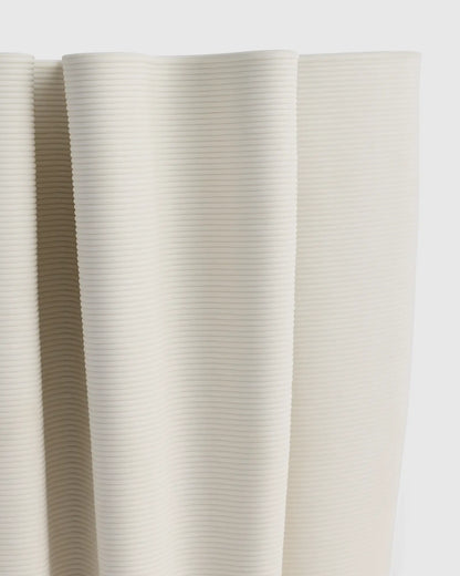Sculptural Rippled Ceramic Vase - US 5564
