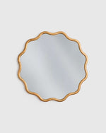 Wavy Wood Round Wall Mirror - US 1207
