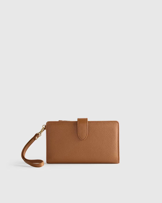 Italian Leather Phone Bi-Fold Wristlet - US 3475