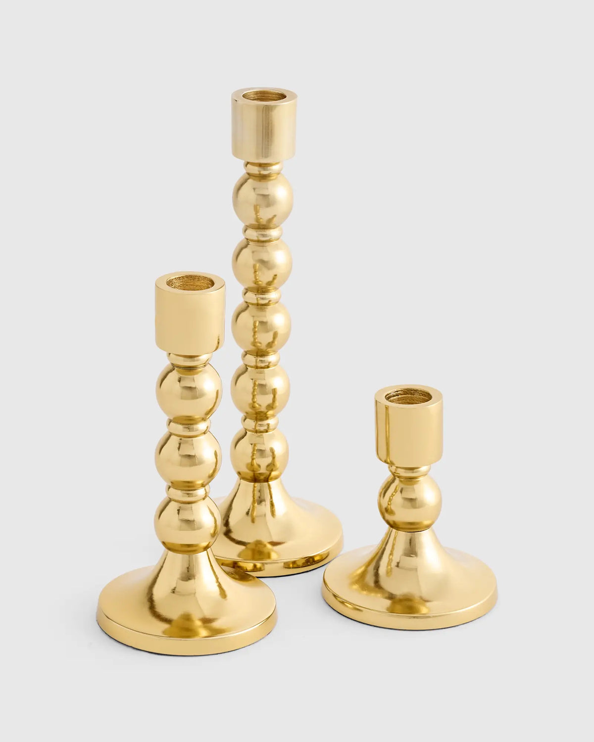 Brass Candlestick Holders (Set of 3) - US 3305