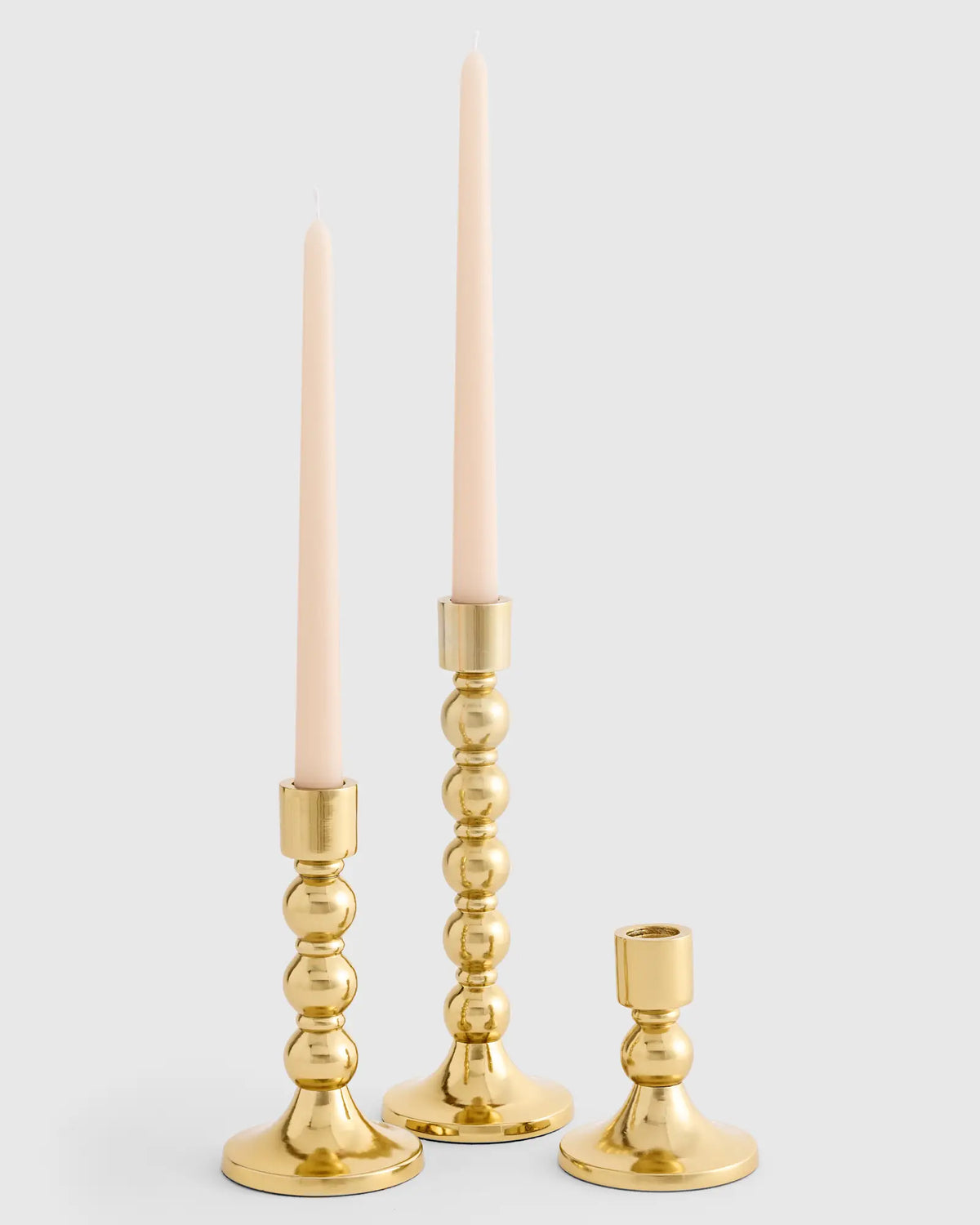 Brass Candlestick Holders (Set of 3) - US 3305