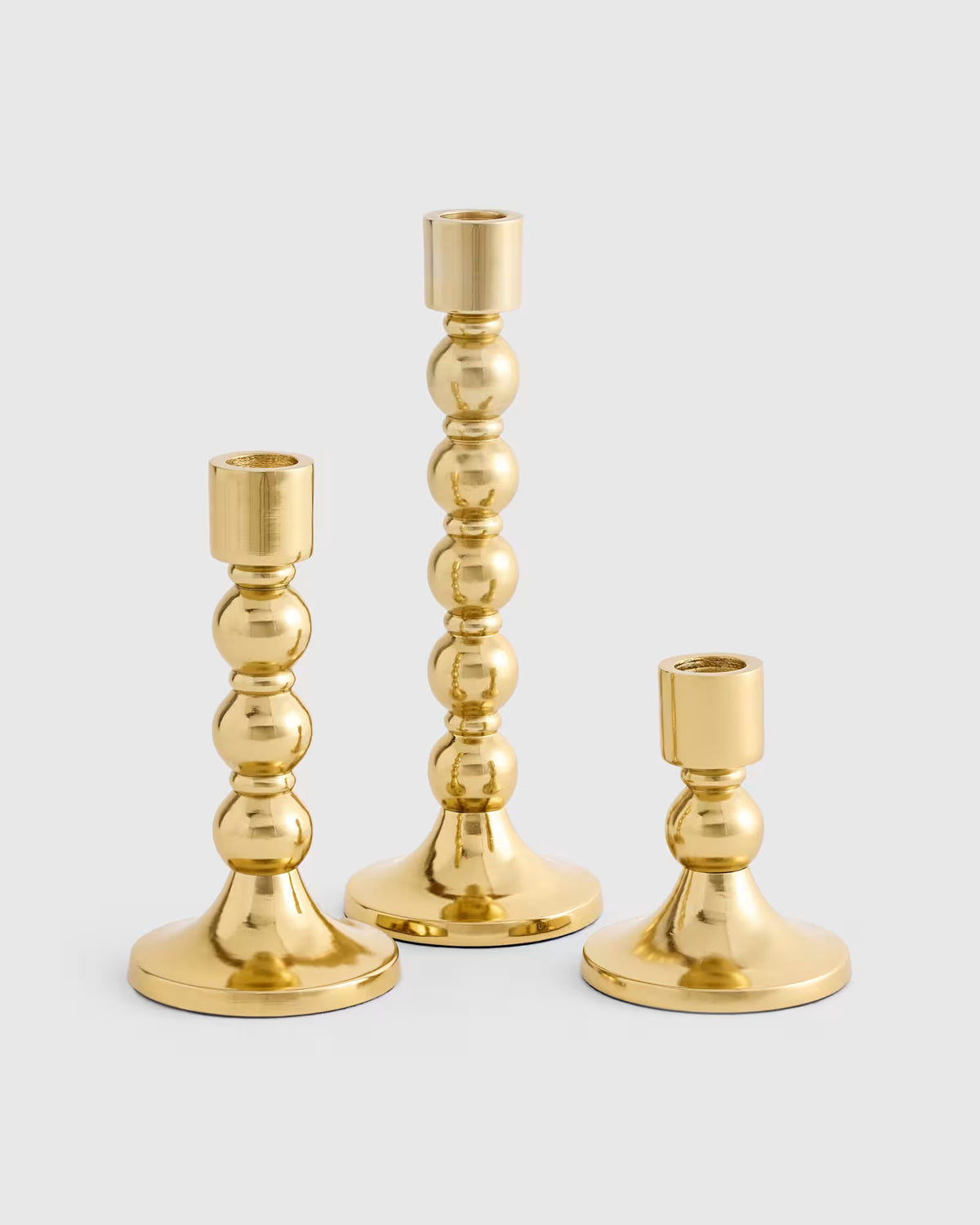 Brass Candlestick Holders (Set of 3) - US 3305