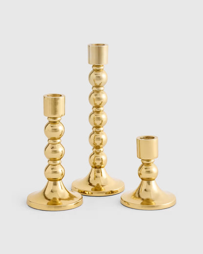 Brass Candlestick Holders (Set of 3) - US 3305