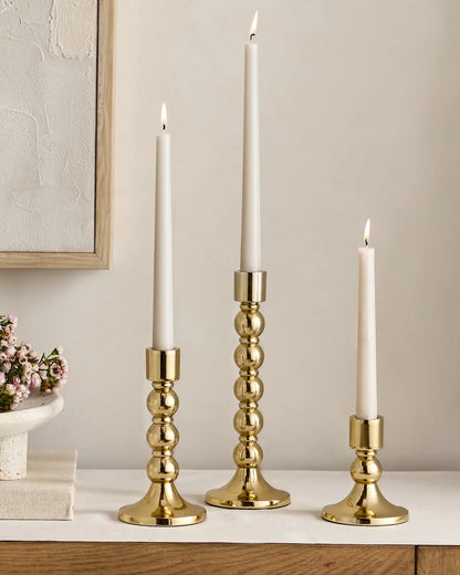 Brass Candlestick Holders (Set of 3) - US 3305