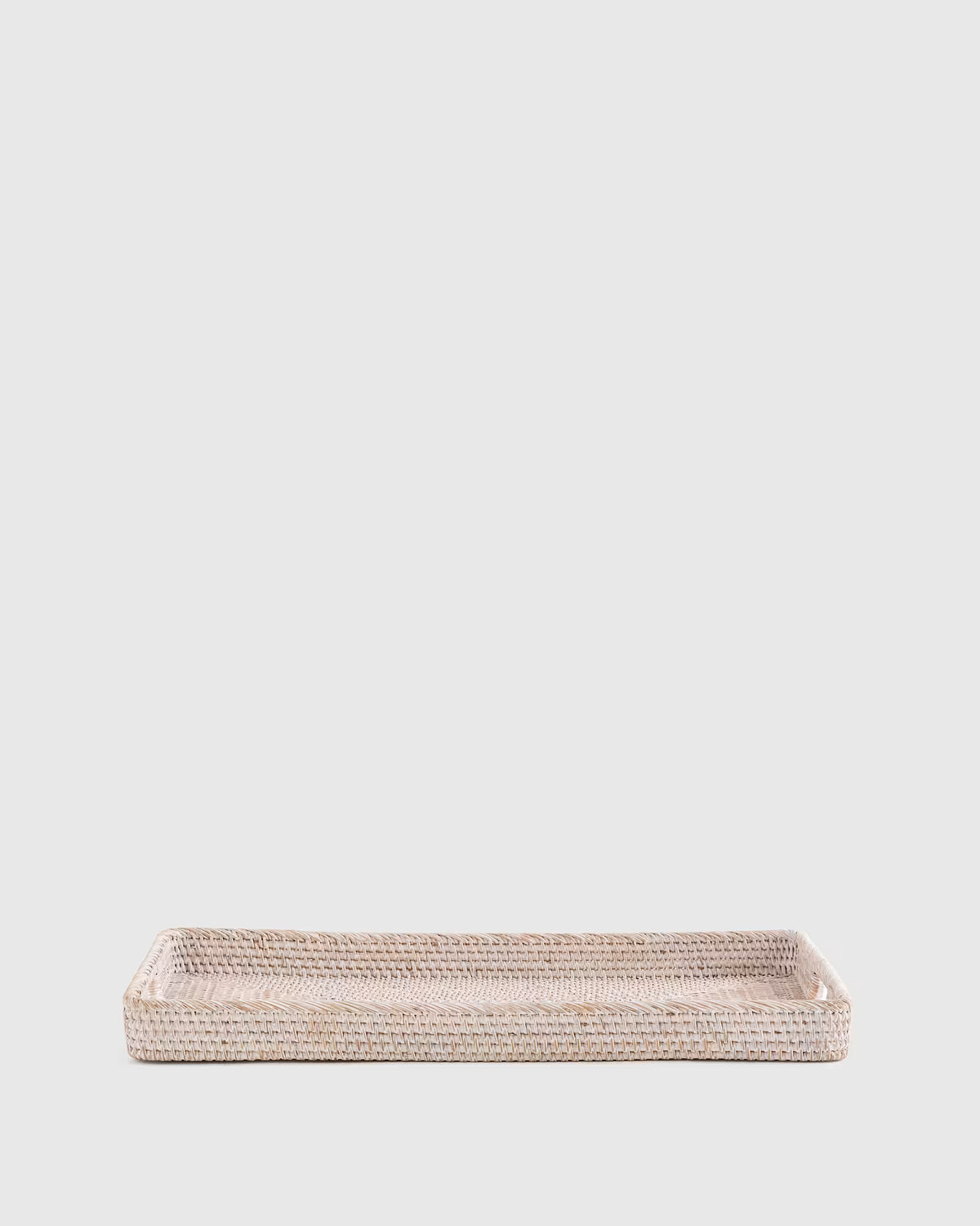 Handwoven Rattan Rectangular Tray - US 6373